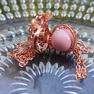 Rózsaszín rosegold angyalhívó nyaklánc angyalszárnnyal - ékszer - nyaklánc - hosszú nyaklánc - Meska.hu