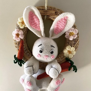  Ajtódísz , kopogtató - tavaszi virágkoszorú - Meska.hu