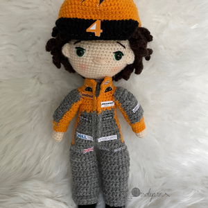 Lando Norris F1 pilóta, Játék & Sport, Plüssállat & Játékfigura, Ember, Horgolás, MESKA