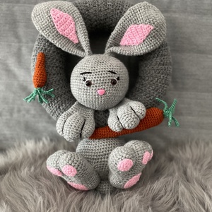 Húsvéti nyuszis ajtódísz, kopogtató  - otthon & életmód - dekoráció - ajtó- és ablak dekoráció - ajtódísz & kopogtató - Meska.hu