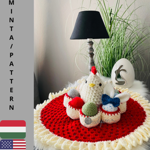  Kézzel horgolt húsvéti asztali dísz horgolásminta, DIY (Csináld magad), Szabásminta, útmutató, Horgolási minta, Horgolás, MESKA