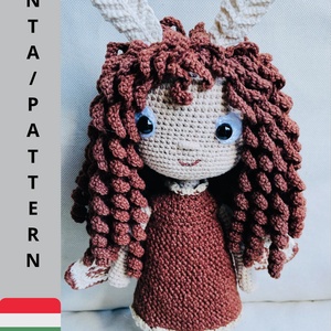 Ella, a fénytündér magyar nyelvű horgolásminta, DIY (Csináld magad), Szabásminta, útmutató, Horgolási minta, Horgolás, Varrás, MESKA