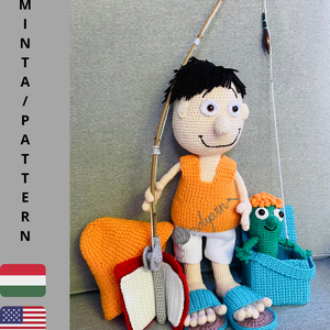 Horgolt horgász horgolásminta pdf, DIY (Csináld magad), Szabásminta, útmutató, Horgolási minta, Horgolás, Varrás, MESKA