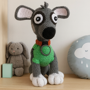 Rocky kutya  Mancs Őrjárat - Paw Patrol  horgolt figura (38 cm) - játék & sport - plüssállat & játékfigura - kutya - Meska.hu