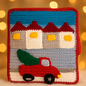 Horgolt karácsonyi mesekönyv  interaktív quiet book gyerekeknek - Crochet Christmas Quiet Book, Játék & Sport, Textilkönyv & Babakönyv, Horgolás, Varrás, MESKA