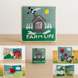 Horgolt interaktív matatókönyv gyerekeknek  A farmon - játék & sport - textilkönyv & babakönyv - Meska.hu