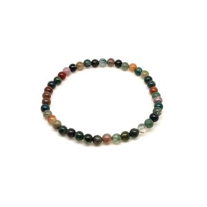 Achát indiai ásvány karkötő golyós 4mm, Ékszer, Karkötő, Ásványkarkötő, , MESKA