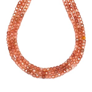 Cirkon fazettált sötét púder kocka 3x3mm  ékszerkészítő alapanyag (füzér), Kellékek & szerszámok, Ásvány alapanyag, Ásványfüzér, , MESKA