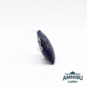 Metál sötétkék - kígyómintás ívelt egy cipzáras kulcstartó C6012 - táska & tok - kulcstartó & táskadísz - kulcstartó - Meska.hu