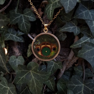 Hobbit, Gyűrük Ura ihlette kézzel készült epoxy gyanta, réz nyaklánc - ékszer - nyaklánc - medálos nyaklánc - Meska.hu