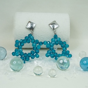 Karácsonyi csillogás fülbevaló - ékszer - fülbevaló - lógó fülbevaló - Meska.hu