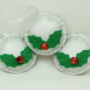 Karácsonyfadíszek  textilbőrből - Meska.hu