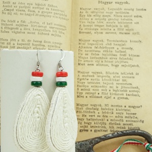 Ünnepi fülbevaló-  természetes anyagok kedvelőinek - ékszer - fülbevaló - lógó csepp fülbevaló - Meska.hu