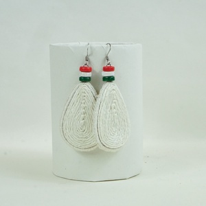 Ünnepi fülbevaló-  természetes anyagok kedvelőinek - ékszer - fülbevaló - lógó csepp fülbevaló - Meska.hu