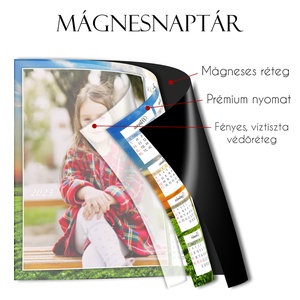 Mágnesnaptár 2025 - SAJÁT fotóddal - Mágneses hátú fényképes hűtőmágnes - Mágnes fénykép Karácsonyi ajándék - 2 méret - otthon & életmód - dekoráció - fali és függő dekoráció - falinaptár & öröknaptár - Meska.hu