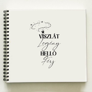 Legénybúcsú ajándék emlékkönyv minimal - Prémium egyedi album - emlék a vőlegénynek - füzet / napló - 21x19cm - Meska.hu