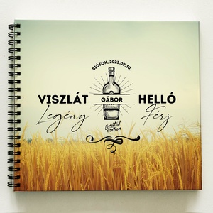 Legénybúcsú ajándék emlékkönyv 0027 - Prémium egyedi album - emlék a vőlegénynek - füzet / napló - 21x19cm - Meska.hu