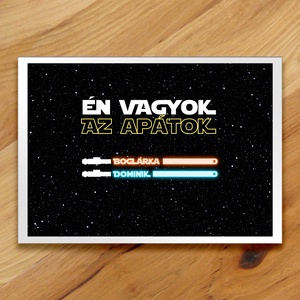 Én vagyok az apád / Én vagyok az apátok C - vicces ajándék falikép A4 - 2mm karton kép, Otthon & Életmód, Papír, írószer, Album & Fotóalbum, Fotó, grafika, rajz, illusztráció, MESKA