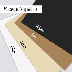 Minimal Vendégkönyv arany hatású felirattal 1 -  emlékkönyv - egyedi album - esküvői emlék - füzet / napló - otthon & lakás - papír írószer - album & fotóalbum - Meska.hu