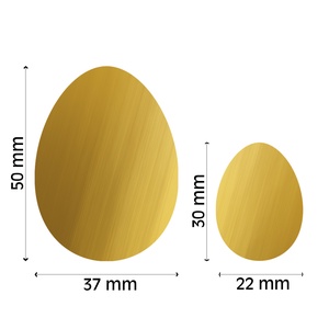 5 nagy vagy 18 kicsi Húsvéti tojás kaparós matrica / matricaalap - Lekaparható fényes metál aranyú, öntapadós hátoldal - Meska.hu