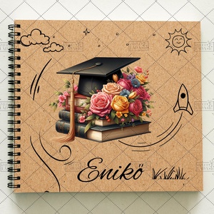 Névre szóló UNISEX Pénzátadó AJÁNDÉK napló ballagásra / Diplomaosztóra - 21x19cm diplomaosztó / diploma, Otthon & Életmód, Papír, írószer, Ajándékozás kellékei, Pénzátadó boríték, Fotó, grafika, rajz, illusztráció, Könyvkötés, MESKA
