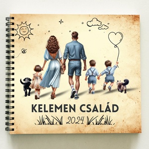 CSAK NEKED tervezem! Személyre szabott vintage családi fényképalbum - 2 méret - otthon & életmód - papír, írószer - album & fotóalbum - Meska.hu