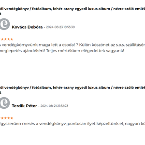 Aranyozott esküvői vendégkönyv / fotóalbum, fehér-arany egyedi luxus album / névre szóló emlékkönyv - választható méret - esküvő - emlék & ajándék - vendégkönyv - Meska.hu