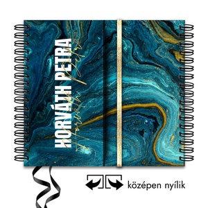 Türkiz Márvány SZETT 100%-ban Neked Tervezett Borítóval 2025 határidőnapló vagy produktivitásnapló + DÍSZDOBOZ + AJÁNDÉK, Otthon & Életmód, Papír, írószer, Naptár & Tervező, Fotó, grafika, rajz, illusztráció, Könyvkötés, MESKA