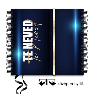 2025 Férfiaknak Kék-Aranyozott NEON névre szóló Borítóval / határidőnapló vagy produktivitásnapló + DÍSZDOBOZ + AJÁNDÉK, Otthon & Életmód, Papír, írószer, Naptár & Tervező, Fotó, grafika, rajz, illusztráció, Könyvkötés, MESKA