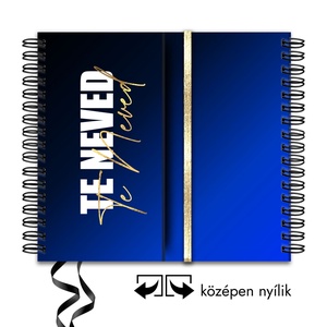 2025 Férfiaknak Kék-Aranyozott névre szóló Borítóval / határidőnapló / produktivitásnapló + DÍSZDOBOZ +AJÁNDÉK - 02, Otthon & Életmód, Papír, írószer, Naptár & Tervező, Fotó, grafika, rajz, illusztráció, Könyvkötés, MESKA