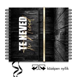 2025 Férfiaknak Fekete-Famintás névre szóló Borítóval / határidőnapló / produktivitásnapló + DÍSZDOBOZ +AJÁNDÉK - 02 - otthon & életmód - papír, írószer - naptár & tervező - Meska.hu