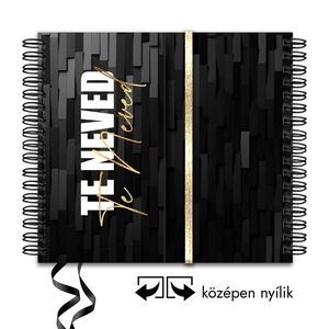 2025 Férfiaknak Fekete-Famintás névre szóló Borítóval / határidőnapló / produktivitásnapló + DÍSZDOBOZ +AJÁNDÉK - 01, Otthon & Életmód, Papír, írószer, Naptár & Tervező, Fotó, grafika, rajz, illusztráció, Könyvkötés, MESKA