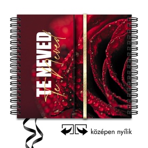 Aranyozott Vörös Rózsás 2025 Határidőnapló / Produktivitásnapló Névre Szóló Borítóval + DÍSZDOBOZ + AJÁNDÉK - 01, Otthon & Életmód, Papír, írószer, Naptár & Tervező, Fotó, grafika, rajz, illusztráció, Könyvkötés, MESKA