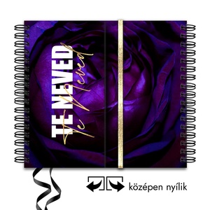 Aranyozott Lila Rózsás 2025 Határidőnapló / Produktivitásnapló Névre Szóló Borítóval + DÍSZDOBOZ + AJÁNDÉK, Otthon & Életmód, Papír, írószer, Naptár & Tervező, Fotó, grafika, rajz, illusztráció, Könyvkötés, MESKA