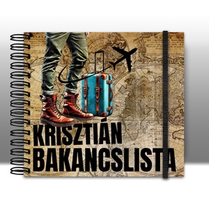 Vintage Bakancslista Napló Férfiaknak - karácsonyi ajándék ötlet / ballagásra / diplomaosztóra / napló - ballagás , Otthon & Életmód, Papír, írószer, Jegyzetfüzet & Napló, Fotó, grafika, rajz, illusztráció, Könyvkötés, MESKA