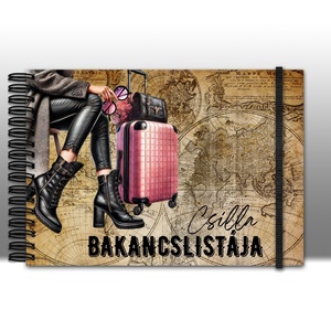 Bakancslista Napló Lányoknak, Nőknek - karácsonyi ajándék ötlet / ballagásra / diplomaosztóra / szülinapra / cél tervező - otthon & életmód - papír, írószer - jegyzetfüzet & napló - Meska.hu
