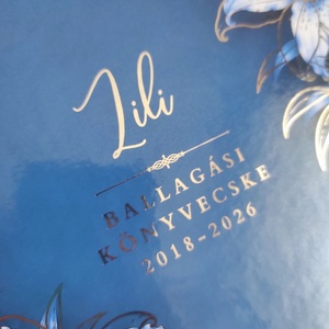 Ezüstözött ballagás emlékkönyv / évkönyv, kék-ezüst egyedi luxus album / névre szóló emlékkönyv - választható méret - esküvő - emlék & ajándék - vendégkönyv - Meska.hu