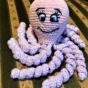 Korip- Amigurumi horgolt koraszülötteknek is való polip kisfiús színekben - játék & sport - baba & babaház - baba - Meska.hu