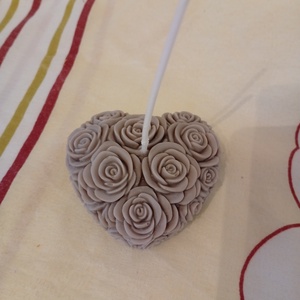 Rózsaszív gyertya , Otthon & Életmód, Gyertya, illat, aroma, Gyertya, Gyertya-, mécseskészítés, MESKA