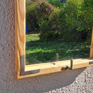 Fali tükör régi ablakkeretből 90x52 cm - otthon & életmód - dekoráció - tükör - Meska.hu