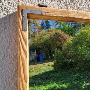 Fali tükör régi ablakkeretből 90x52 cm - otthon & életmód - dekoráció - tükör - Meska.hu