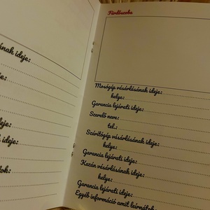 Otthonunk Szervizfüzete, Otthon & Életmód, Papír, írószer, Jegyzetfüzet & Napló, Fotó, grafika, rajz, illusztráció, MESKA