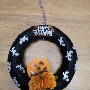 Halloween ajtódsz, Otthon & Életmód, Dekoráció, Virágdísz és tartó, Koszorú, Mindenmás, MESKA