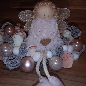 Adventi angyal koszorú, Karácsony, Adventi díszek, Adventi koszorú, Mindenmás, MESKA