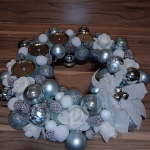 Türkiz adventi koszorú  - karácsony - adventi díszek - adventi koszorú - Meska.hu Türkiz adventi koszorú  - karácsony - adventi díszek - adventi koszorú - Meska.hu