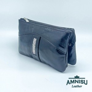 Fekete egyenes swarovski köves női pénztárca G8004 - táska & tok - pénztárca & más tok - pénztárca - női pénztárca - Meska.hu