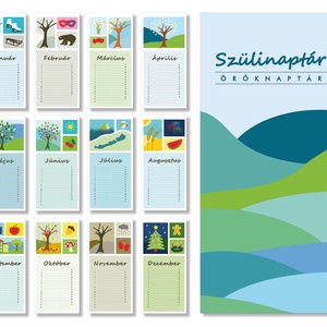 Szülinaptár - Öröknaptár, Családi öröknaptár, Szülinapi öröknaptár - Meska.hu
