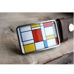 Mondrian szögletes övcsat - ruha & divat - öv & övcsat - övcsat - Meska.hu