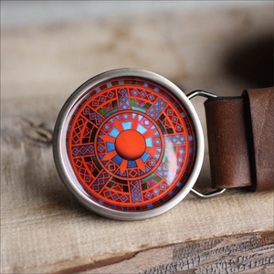 Mandala övcsat (piros) - Meska.hu