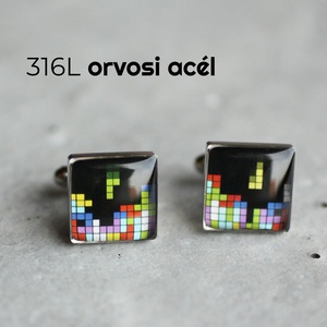 Tetris mandzsetta gombok - Meska.hu